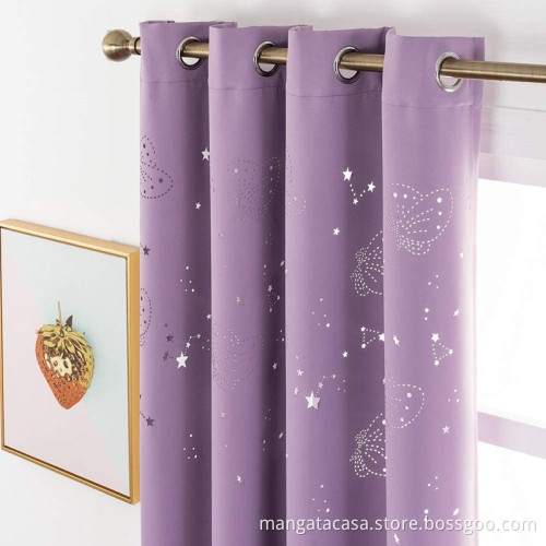 Cutout Blackout Curtains with Grommet